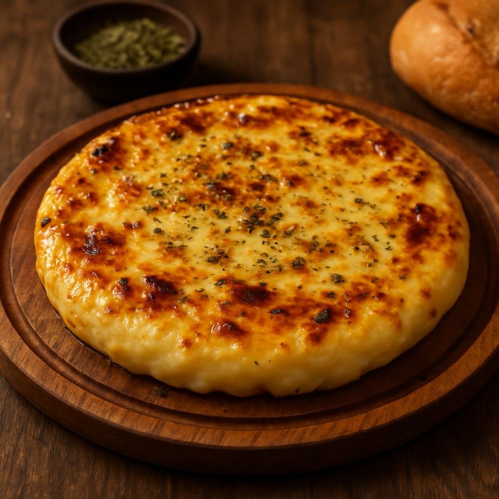 Entree: Argentina – Pampas – Provoleta (Thick provolone cheese disk grilled until melted and seasoned, served hot as a communal table cheese) recipe