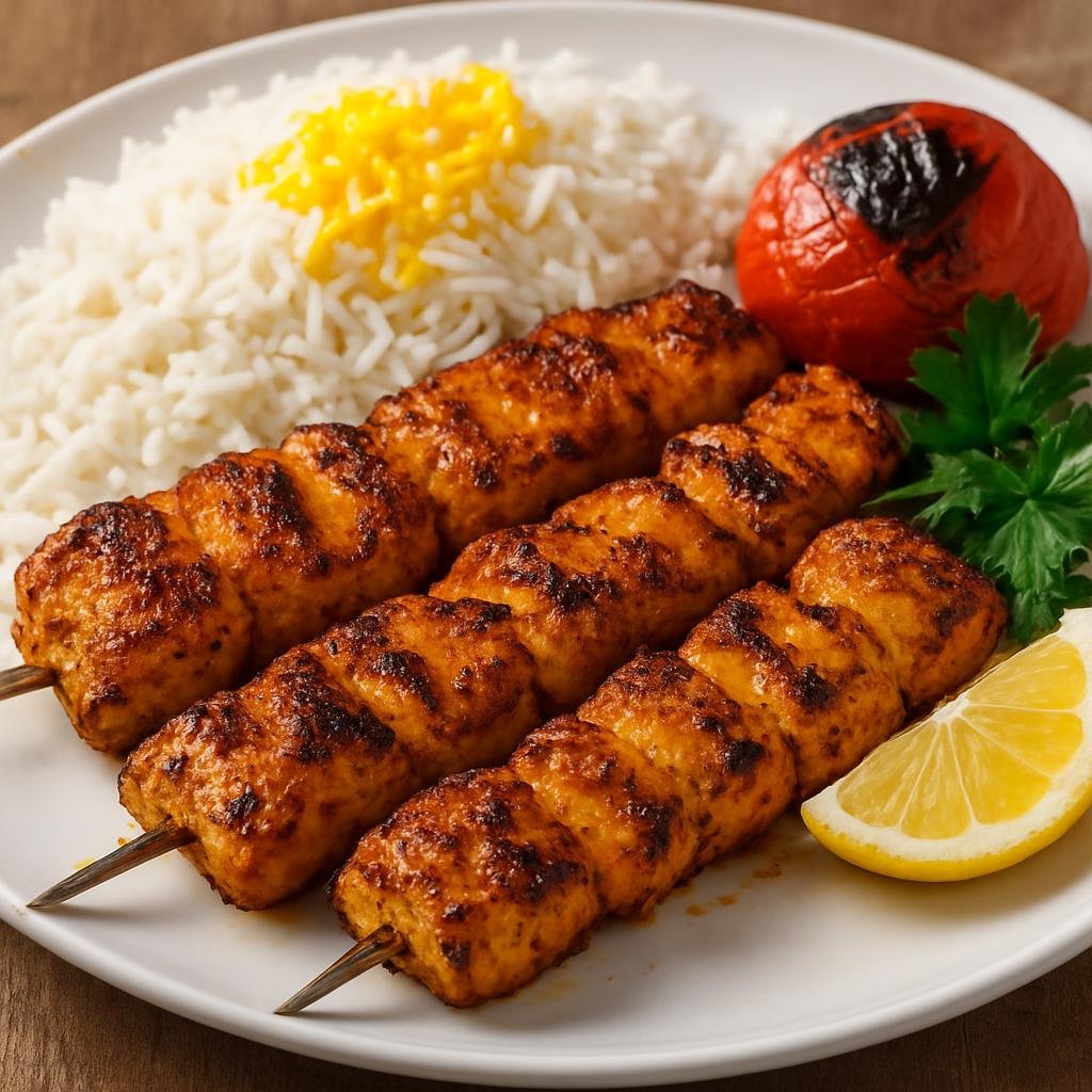 Entree: Iran – Persian Gulf Coast – کباب ماهی ➤ Kabāb-e Māhī (Grilled marinated fish skewers with Persian coastal spices) recipe