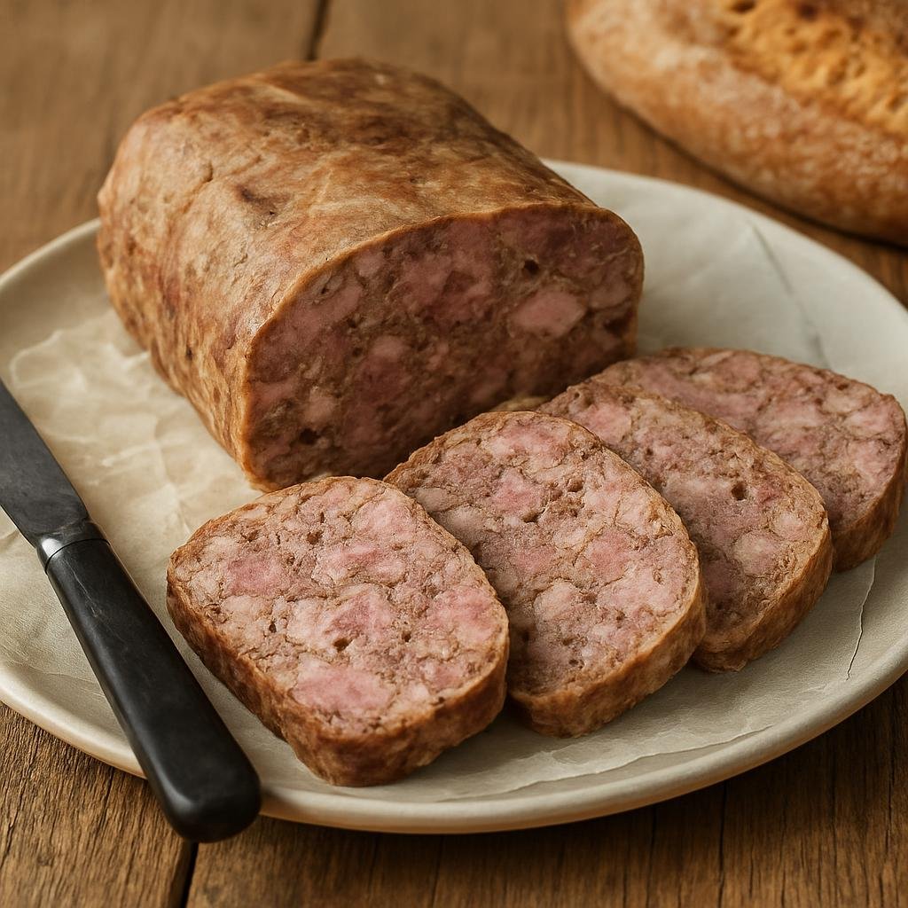 Entree: France – Champagne – Pâté de Reims (Rustic coarse pork and pork-liver terrine from Reims) recipe