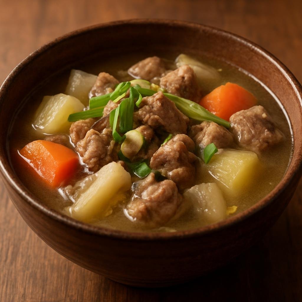 Entree: Japan – Okinawa – 山羊汁 ➤ Yagi-jiru (Okinawan goat meat soup simmered with aromatics and vegetables) recipe