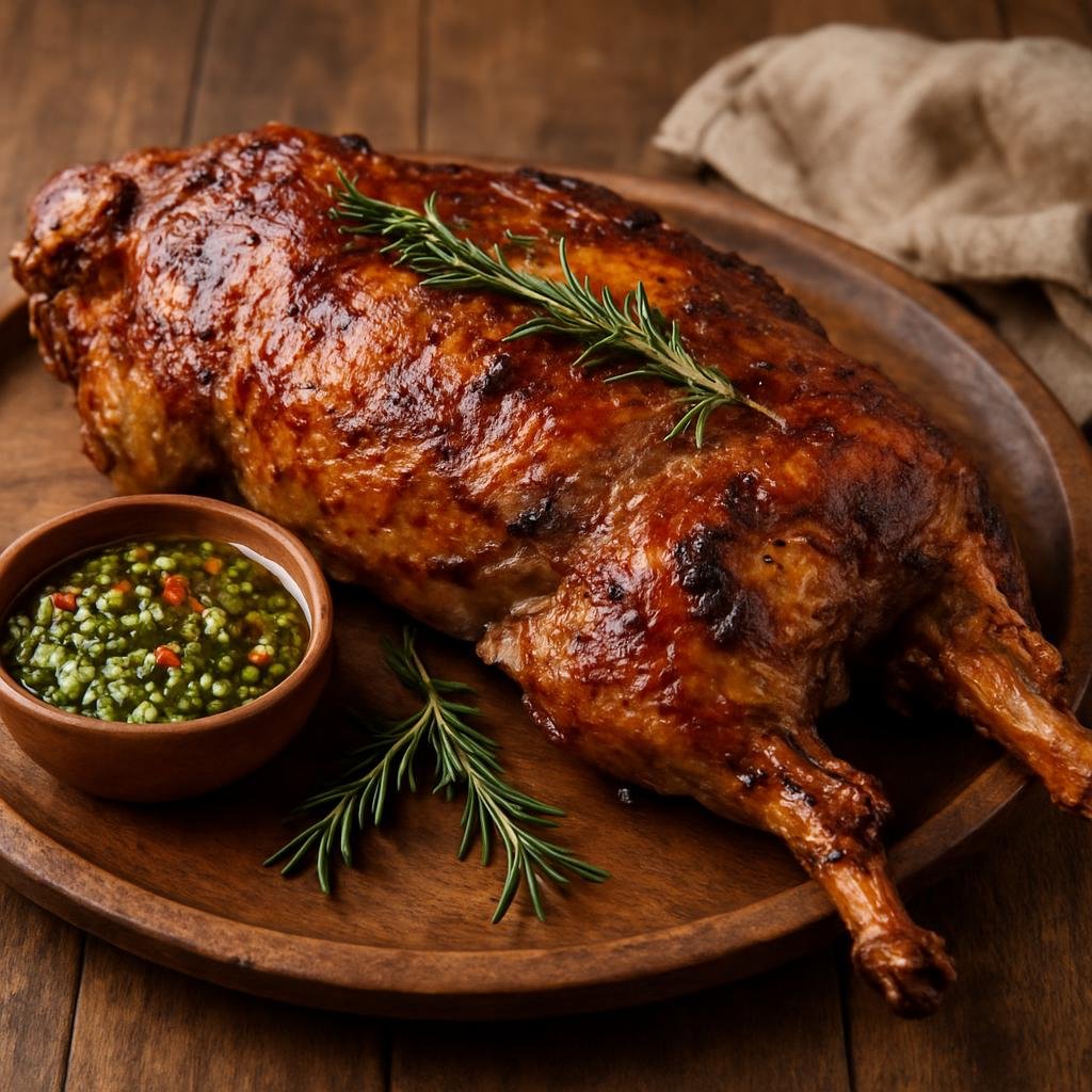 Entree: Argentina – Patagonia – Asado de Jabalí (Roasted wild boar prepared in the Argentine asado style) recipe