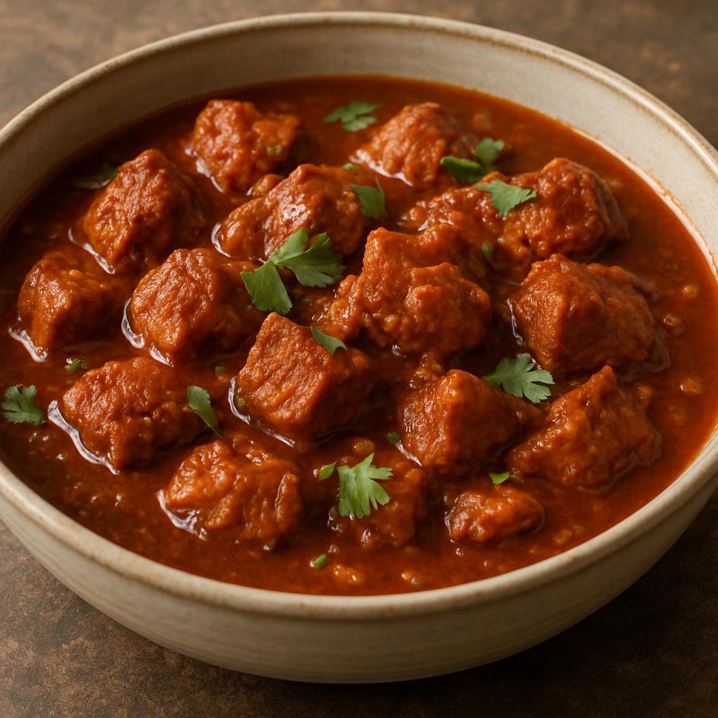 Entree: India – Goa – विंदालू ➤ Vindaloo (Spicy Goan braised pork in a tangy vinegar and garlic sauce) recipe