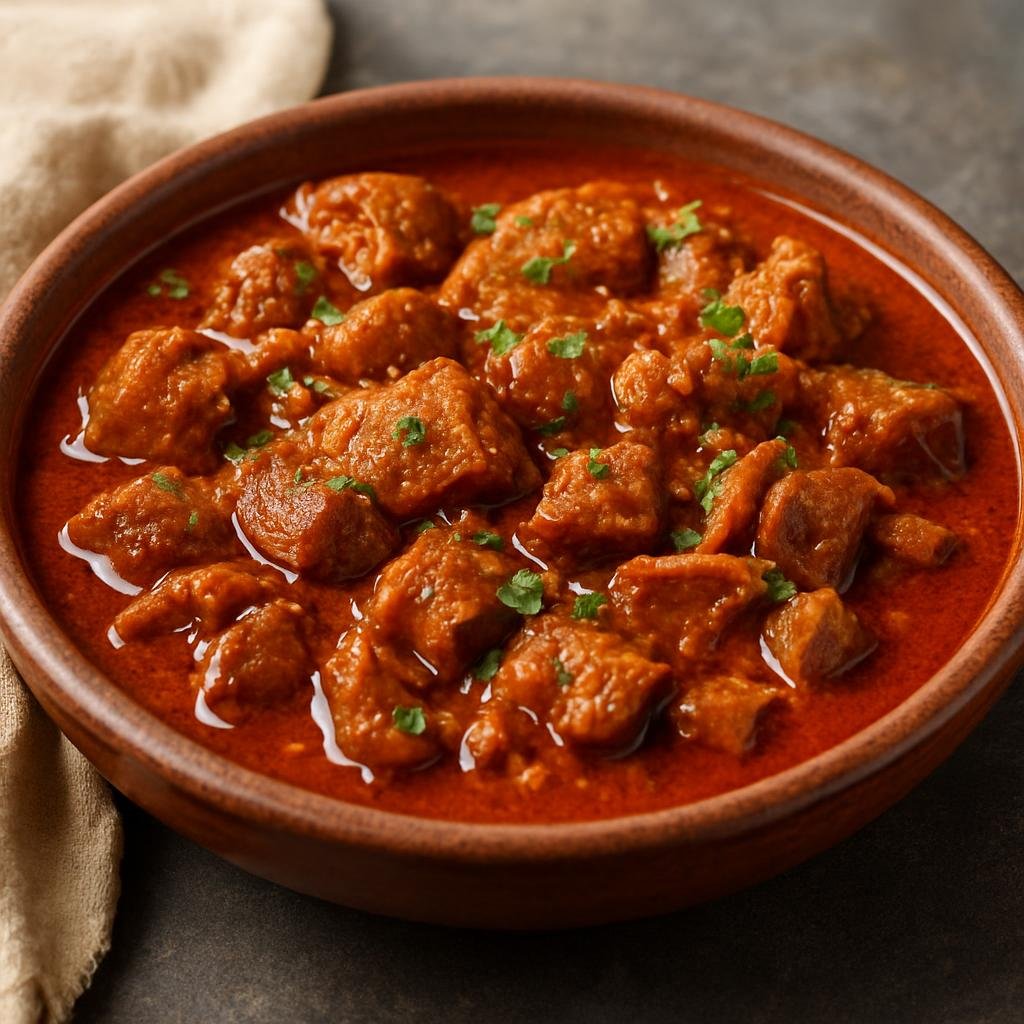 Entree: India – Goa – Sorpotel (Fiery Goan pork and offal stew braised with vinegar and warm spices) recipe