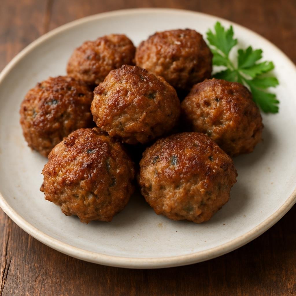 Entree: Italy – Lombardy – Mondeghili (Lombard fried meatballs made from ground beef and pork with bread, cheese, and herbs) recipe