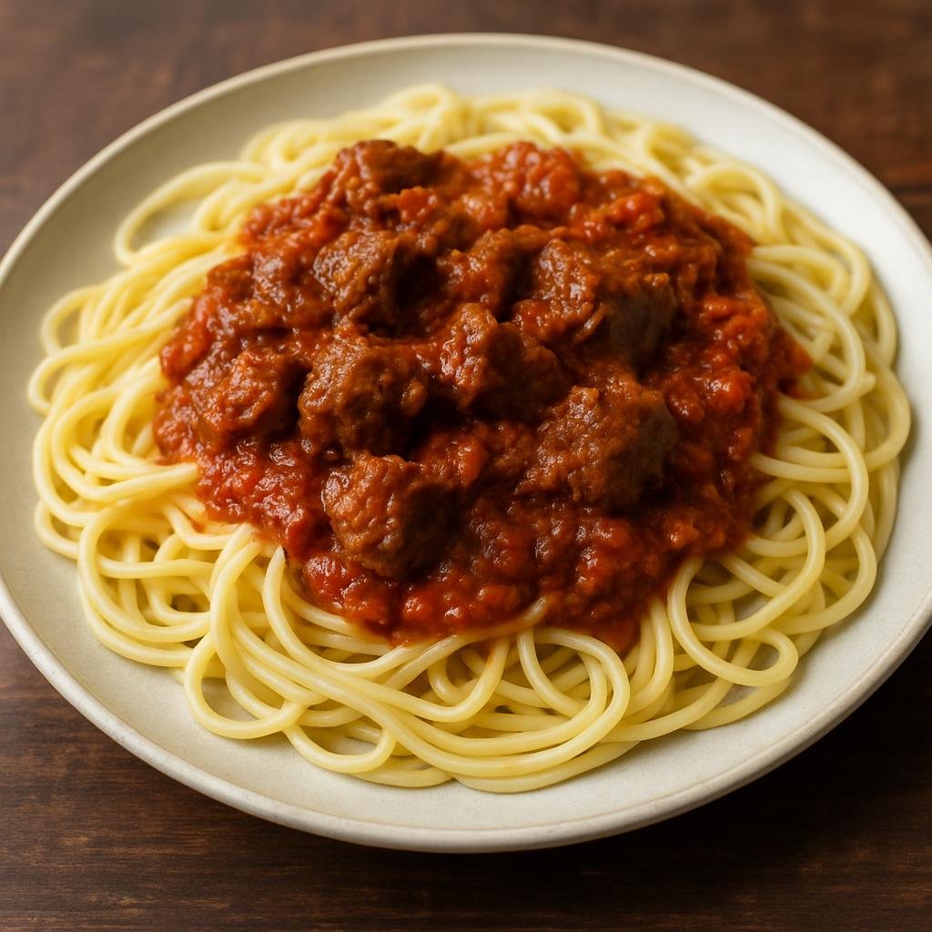Entree: Ethiopia – Somali Ethiopian – Baasto iyo Hilib (Somali-style pasta served with a spiced tomato and beef stew) recipe