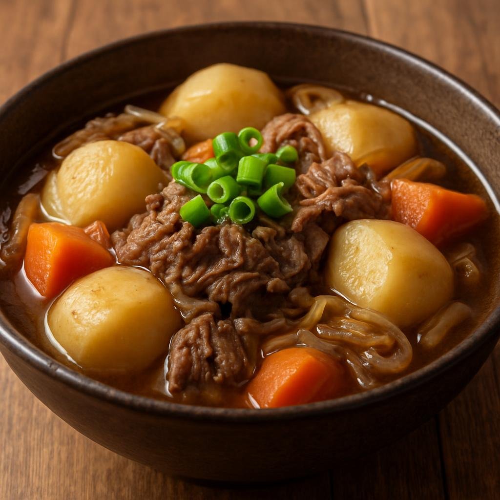 Entree: Japan – Tohoku – 芋煮 ➤ Imoni (Hearty taro and beef stew cooked in a savory soy-dashi broth) recipe