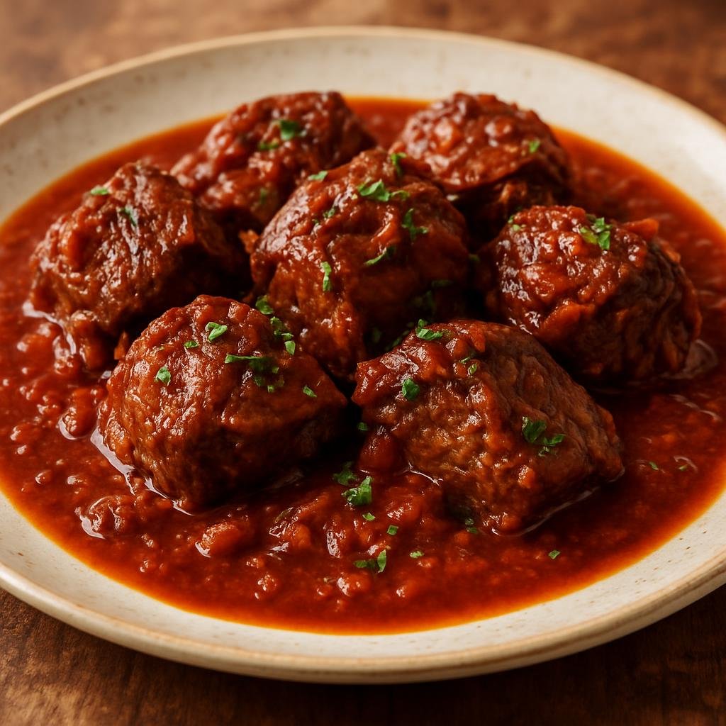 Entree: Italy – Lombardy – Stracotto d'Asino (Slow-braised donkey in a rich red-wine and tomato gravy typical of Lombardy) recipe