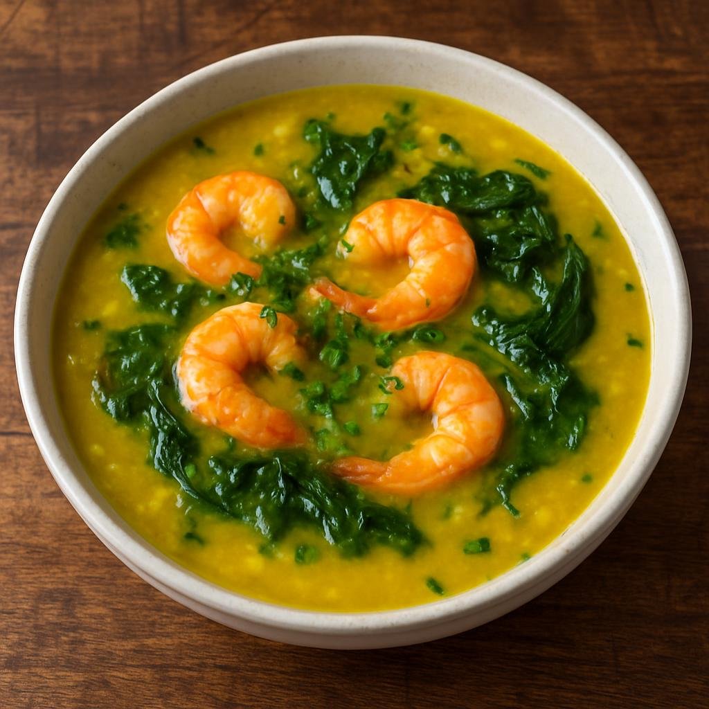 Entree: Brazil – Para – Tacacá (sour tapioca gum soup with shrimp) recipe