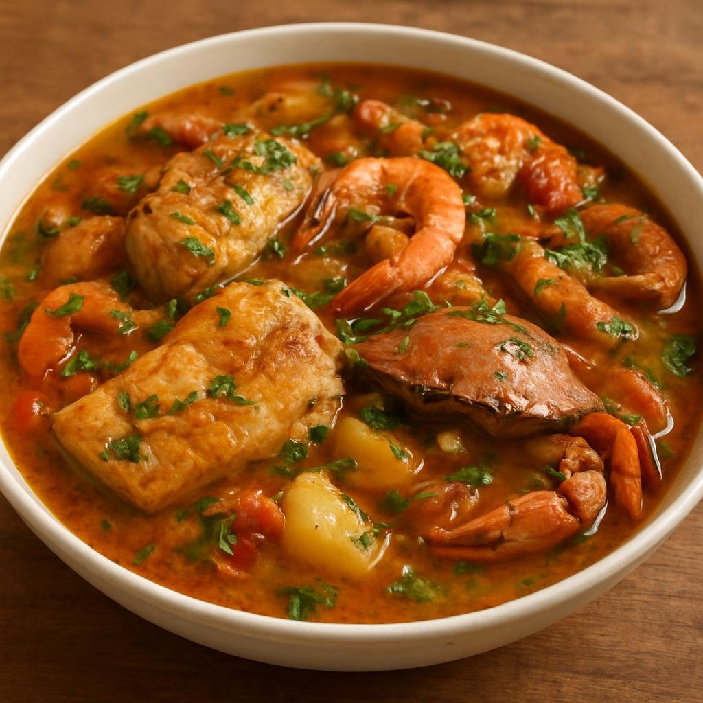 Entree: Brazil – Para – Caldeirada Paraense (Pará-style fish and seafood stew flavored with Amazonian broths and fresh herbs) recipe