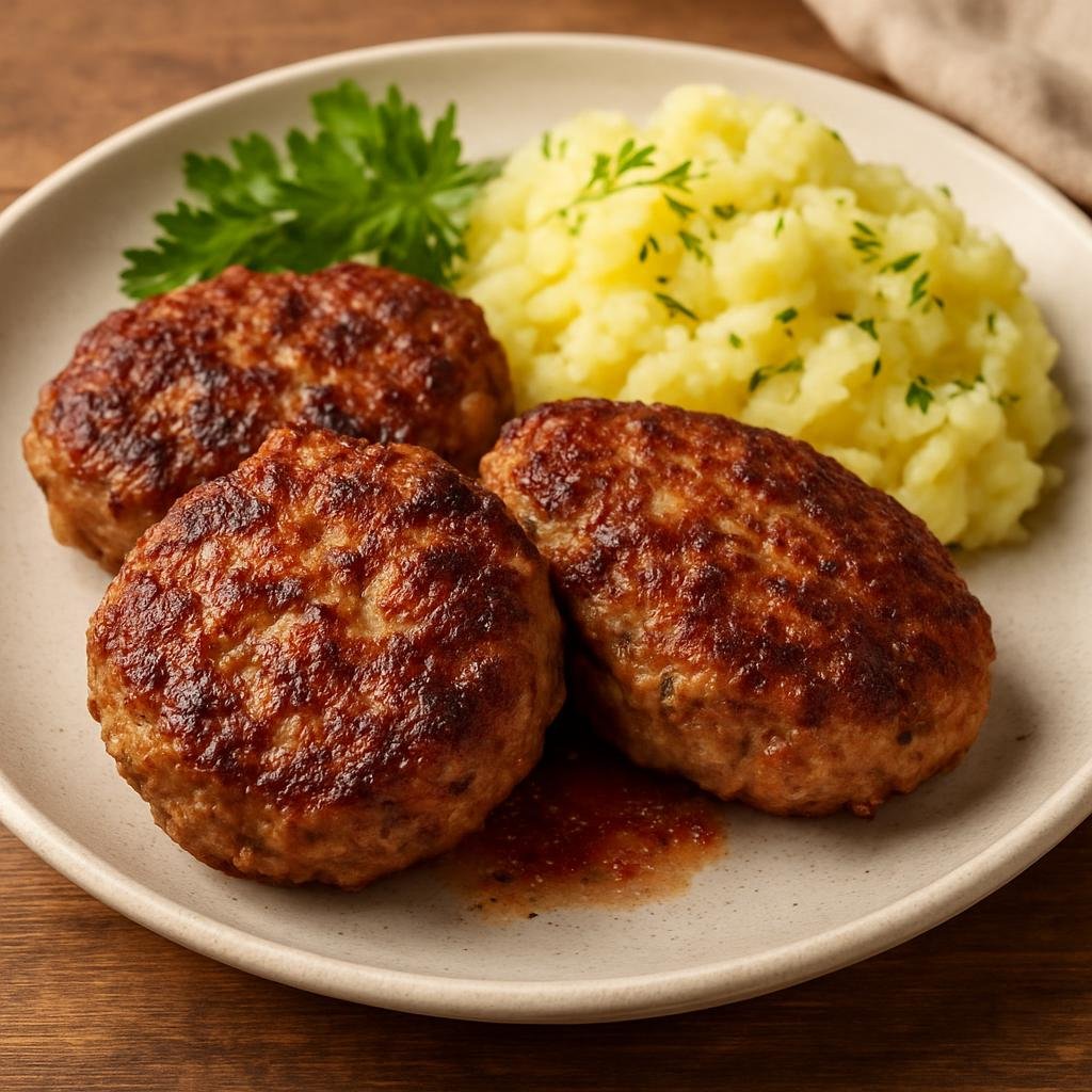 Entree: Russia – St. Petersburg & Northwest – Котлеты ➤ Kotlety (Pan-fried seasoned ground meat patties common in Russian home cooking) recipe