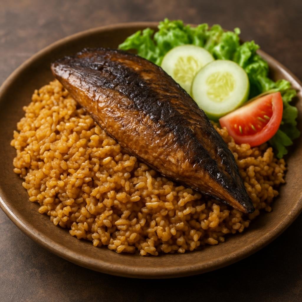 Entree: Indonesia – Kalimantan – Nasi Bekepor (Kalimantan-style spiced rice cooked with coconut and smoked freshwater fish) recipe