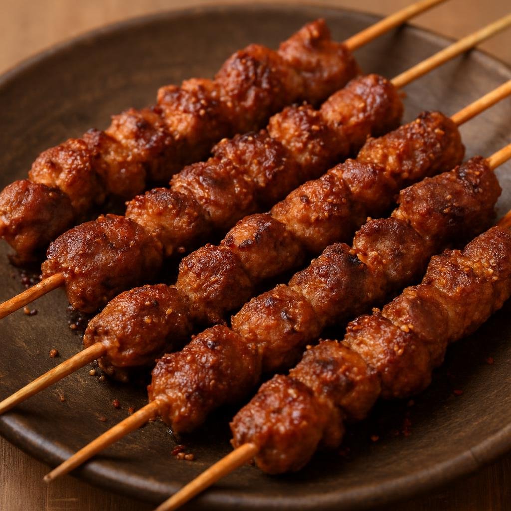 Entree: China – Inner Mongolia – 羊肉串 ➤ Yángròu chuàn (Skewered and grilled seasoned mutton pieces typical of Inner Mongolian barbecue) recipe
