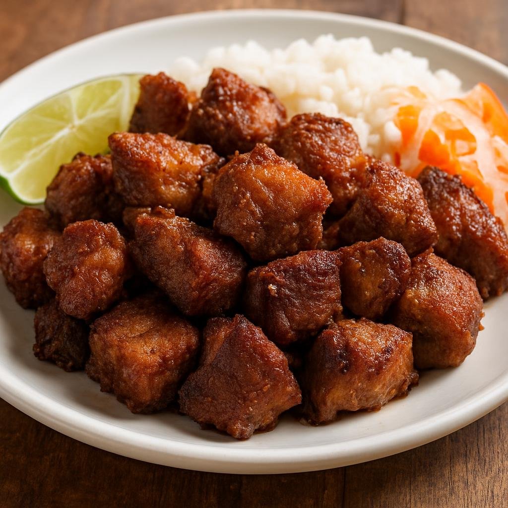 Entree: United States – Florida – Haitian Griot (Marinated and braised then fried pork shoulder in a citrus and hot-pepper marinade) recipe