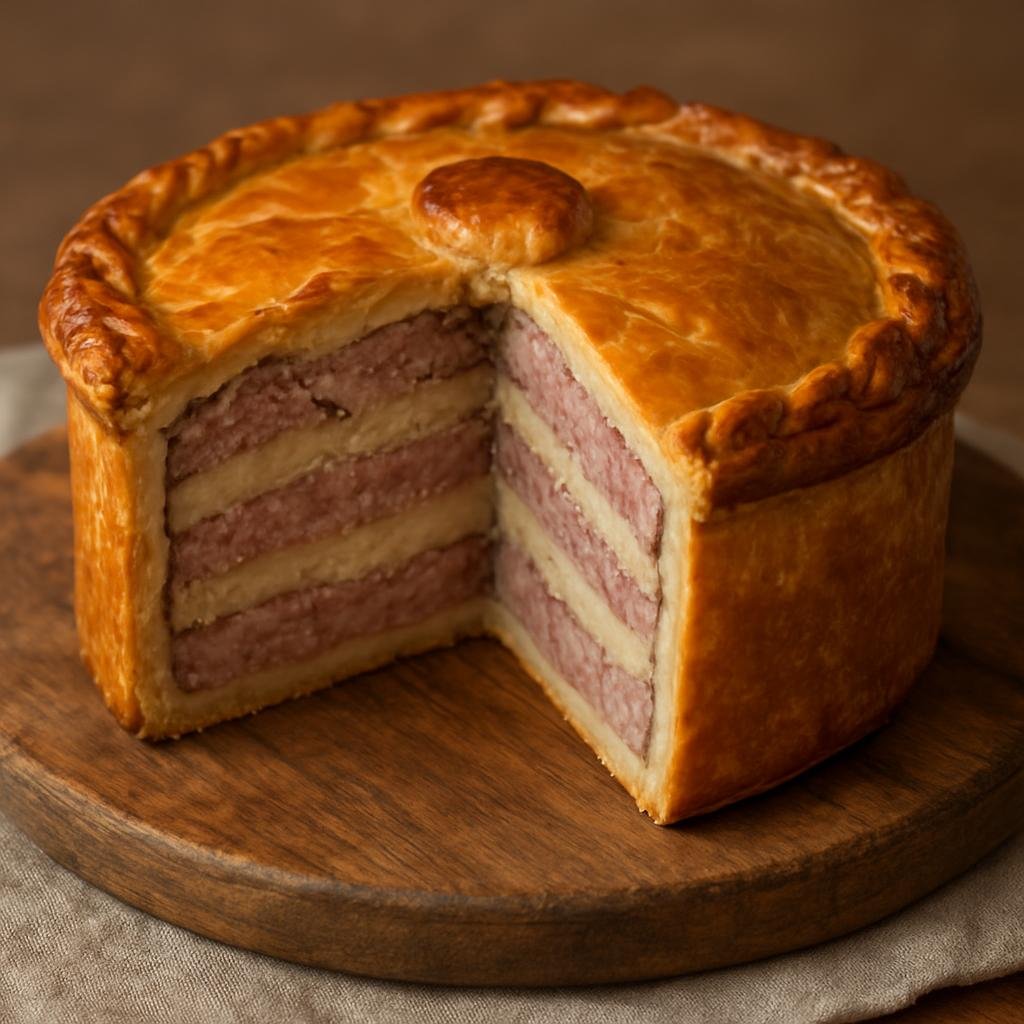 Entree: France – Loire Valley – Pâté de Chartres (Traditional Chartres-style enclosed savory meat pie with layered forcemeat and decorative pastry) recipe
