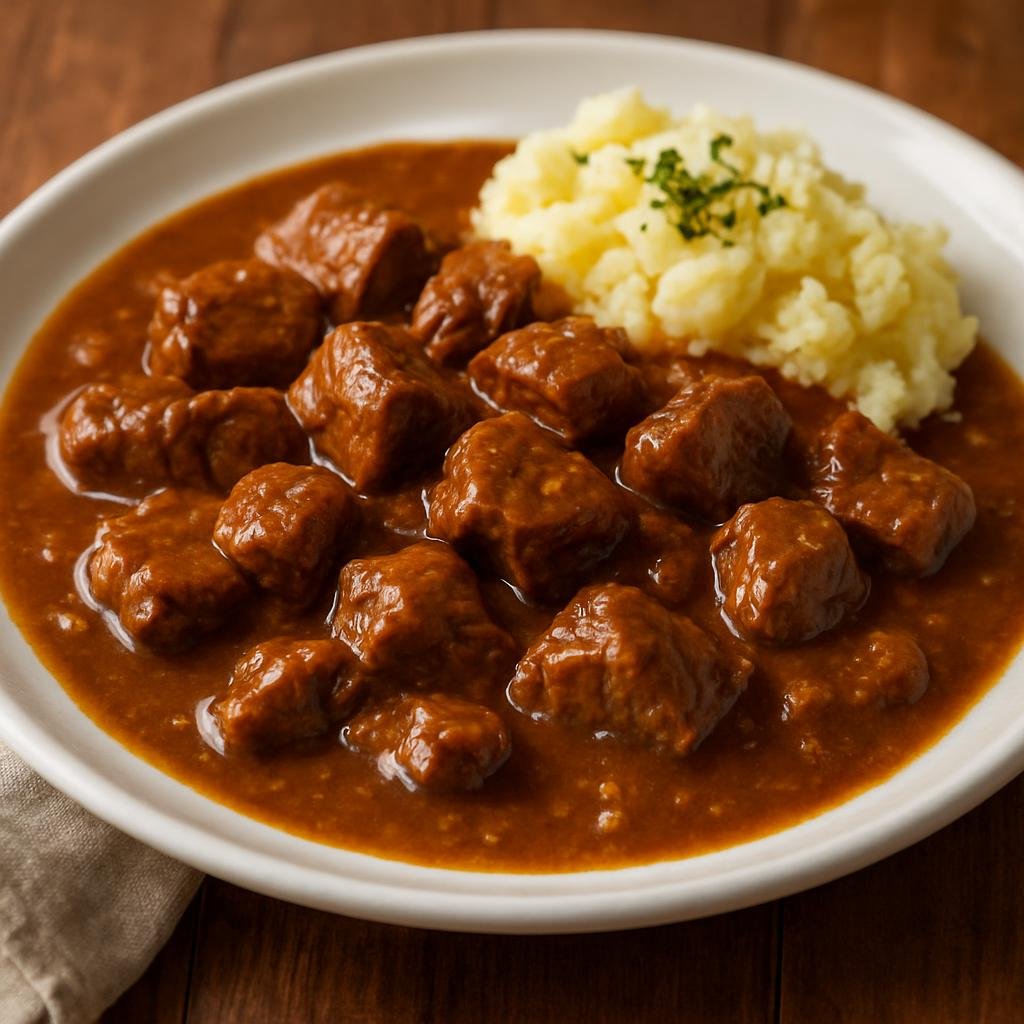 Entree: Germany – Westphalia – Münsterländer Töttchen (Westphalian braised meat stew in a tangy mustard‑vinegar brown sauce) recipe