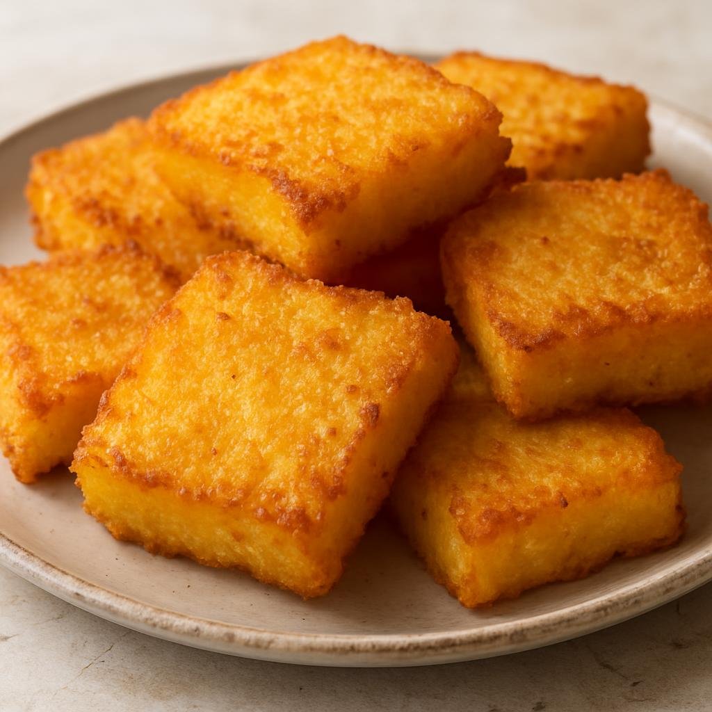 Entree: Italy – Puglia – Sgagliozze (Crispy fried polenta squares made from cooked cornmeal) recipe