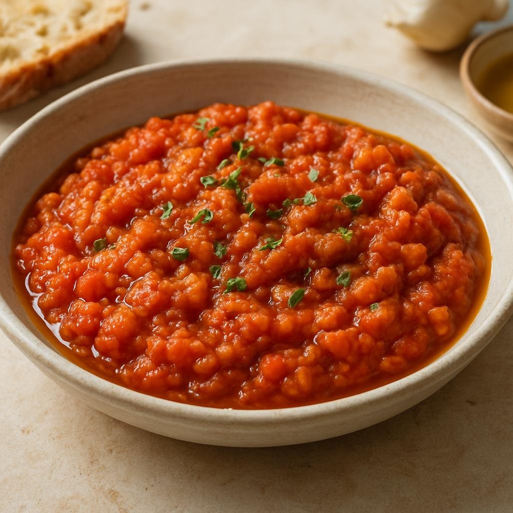 Entree: Italy – Tuscany – Pappa al Pomodoro (Thick Tuscan tomato and stale-bread soup cooked with olive oil and garlic) recipe