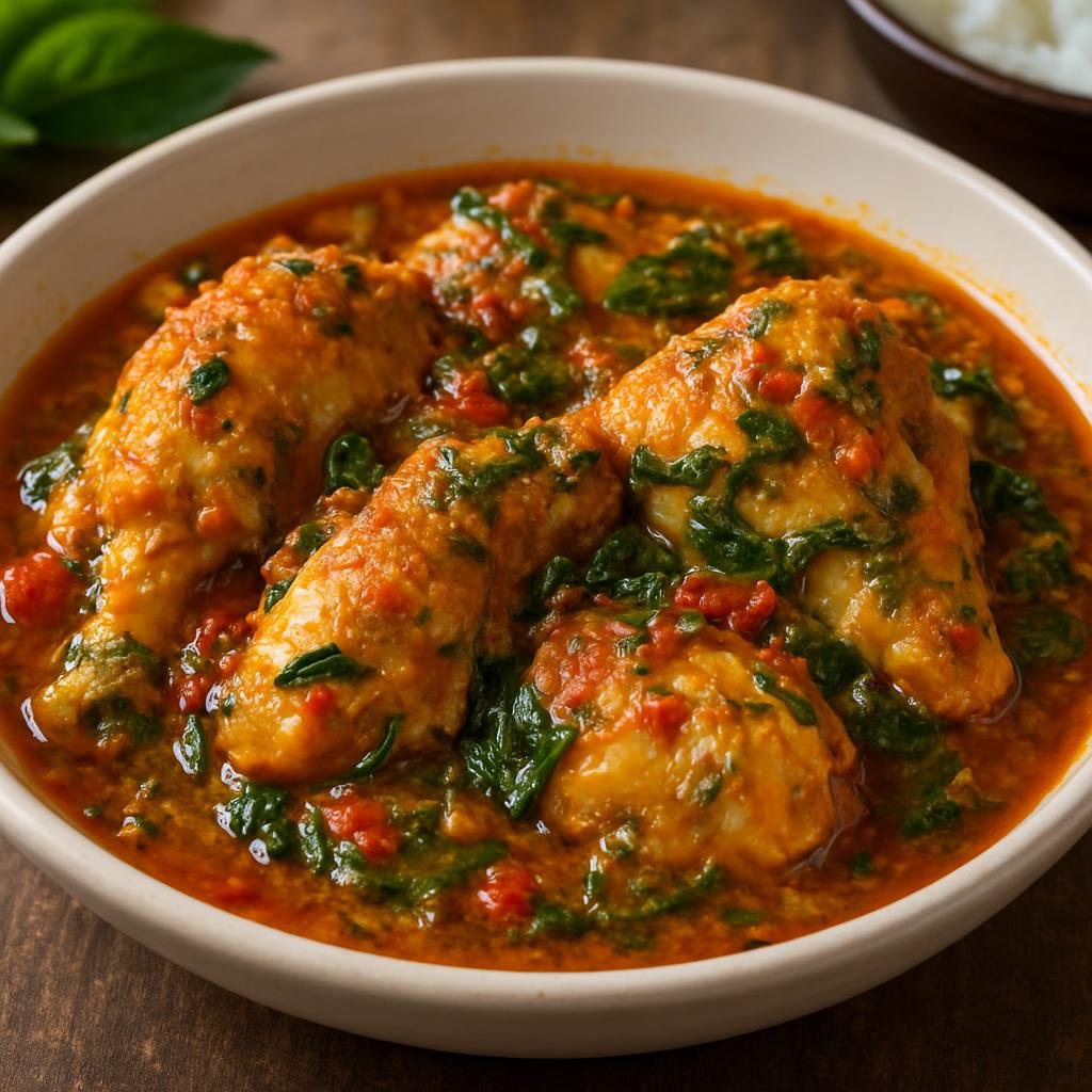 Entree: Indonesia – Sulawesi – Ayam Woku (Spicy Manadonese chicken simmered in a fragrant herb and chili paste) recipe