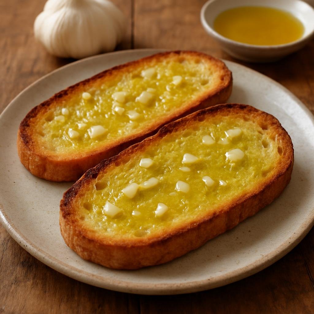 Entree: Italy – Tuscany – Fettunta (Rustic Tuscan toasted bread rubbed with garlic and dressed with olive oil) recipe