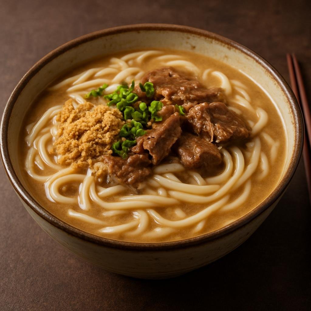 Entree: China – Qinghai – 牦牛酥油茶面 ➤ Maoniu suyou cha mian (Noodles served in a savory salted yak butter tea broth with meat and tsampa) recipe