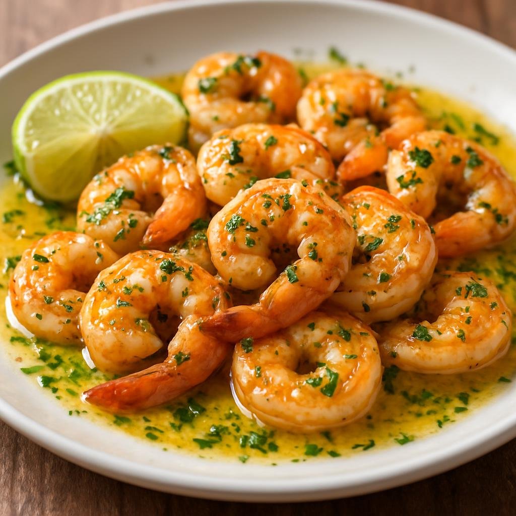 Entree: Mexico – Veracruz – Camarones al Mojo de Ajo (Shrimp sautéed in a hot garlic butter and olive oil sauce finished with lime and herbs) recipe