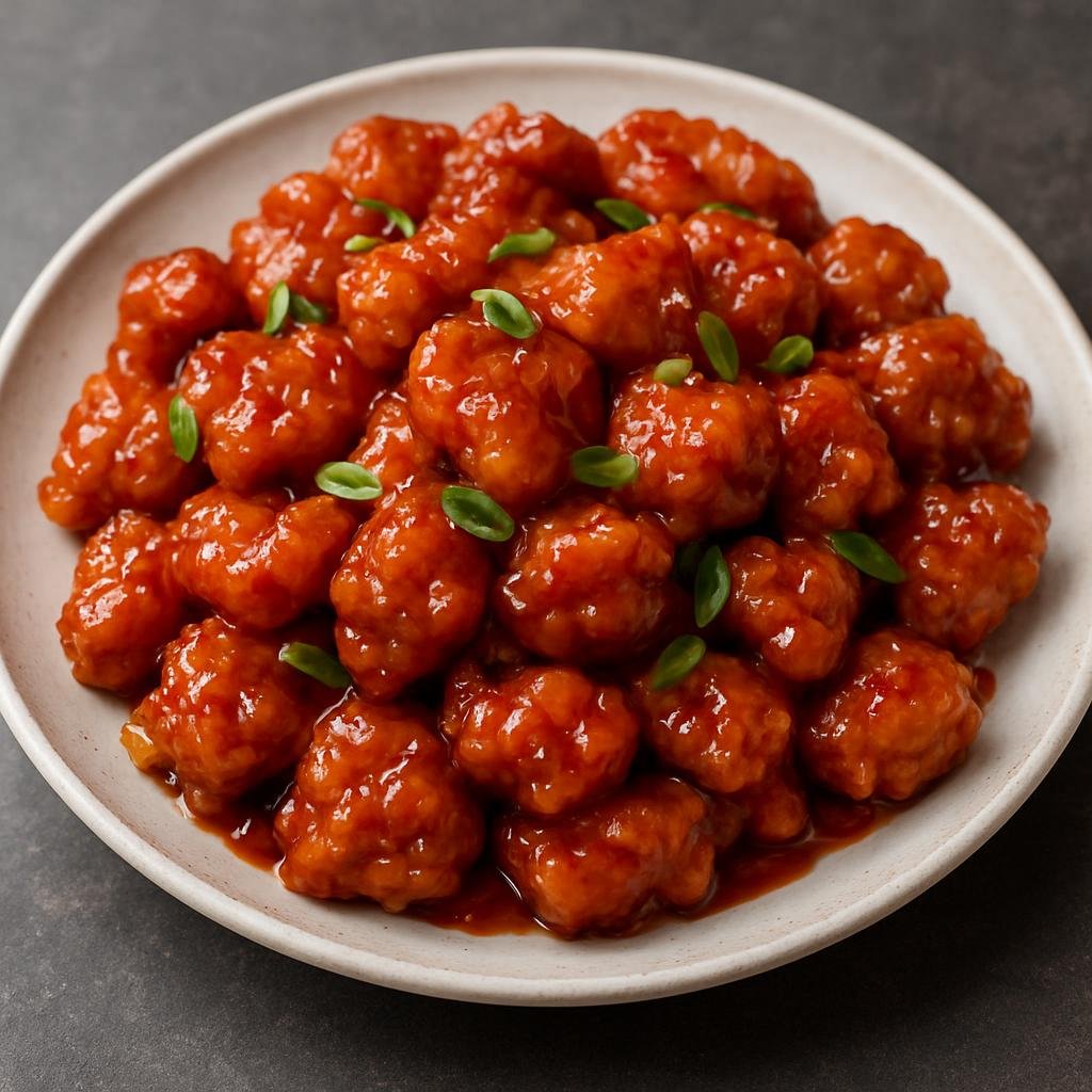 Entree: United States – New York City – General Tso's Chicken (Deep-fried chicken tossed in a sweet-spicy soy-based glaze) recipe