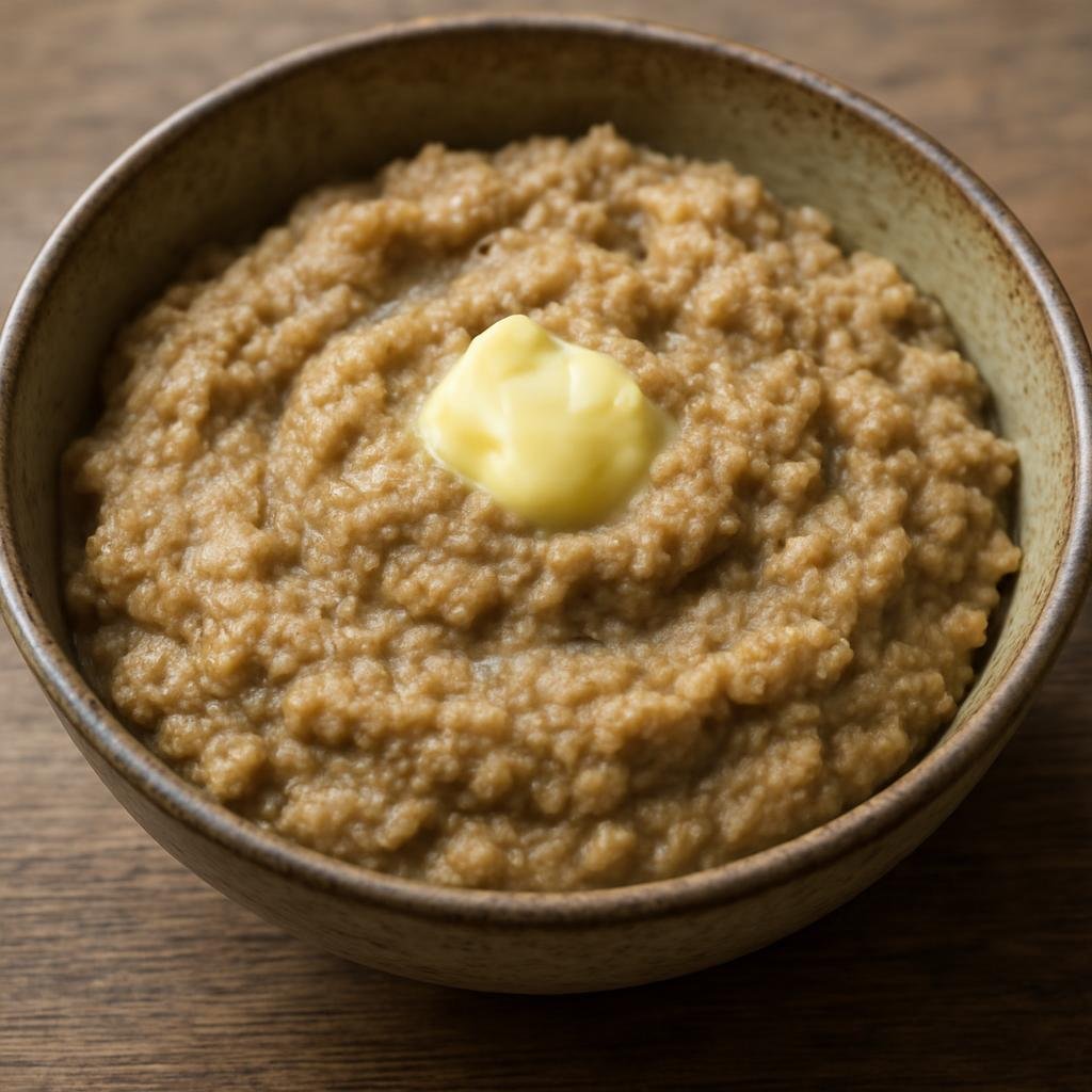 Entree: China – Tibet – ཙམ་པ ➤ tsam-pa (Roasted barley flour that is mixed with butter tea or hot liquid into a dough or porridge staple) recipe