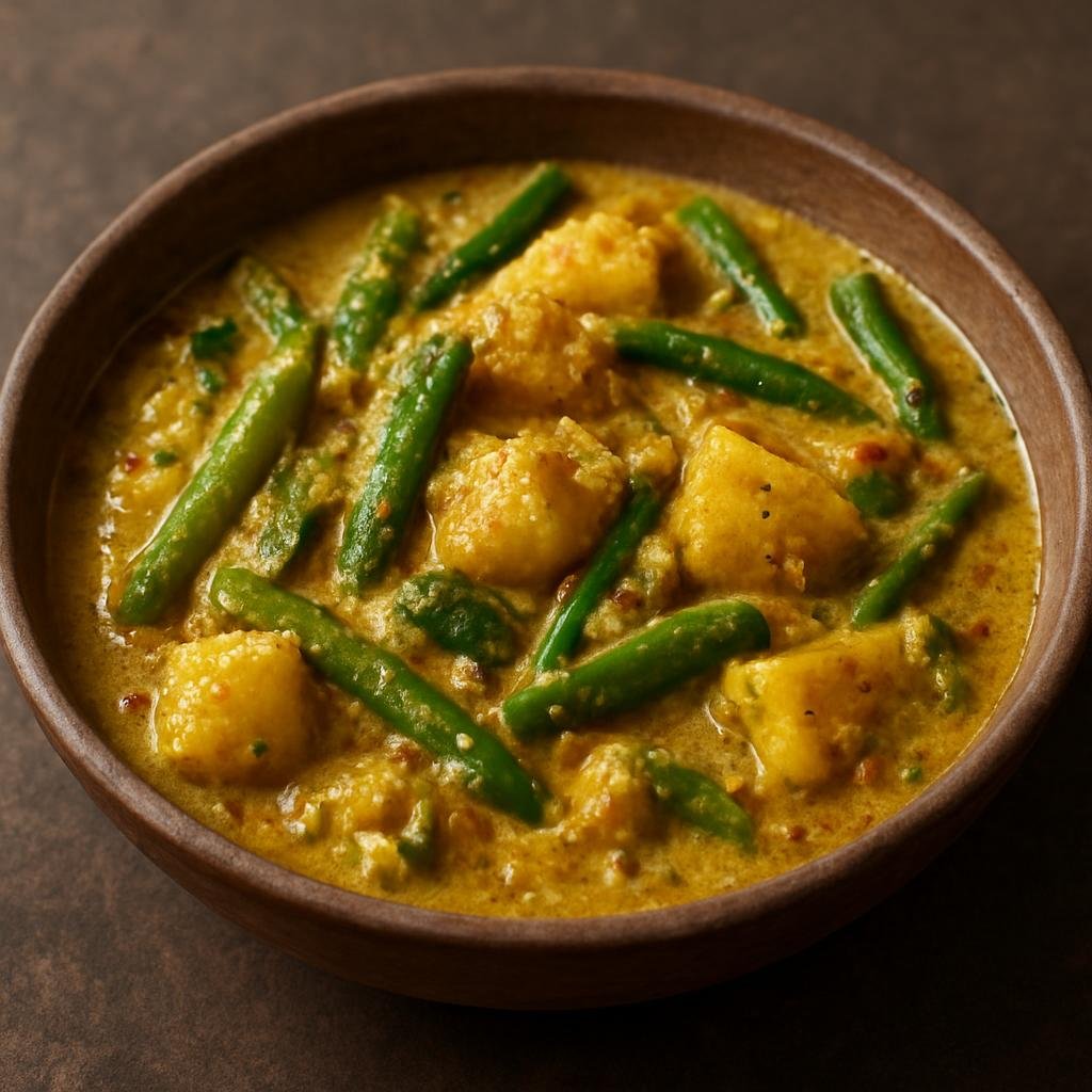 Entree: India – Odisha – ବେସରା ➤ Besara (Vegetables cooked in a ground mustard and poppy-seed paste traditional to Odisha) recipe