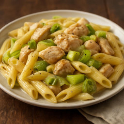 Entree: Italy – Pollo e Porri con Penne (Chicken and Leeks with Penne)