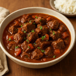 Entree: Mexico – Carne Guisada (Braised beef stew) recipe