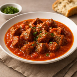 Entree: Italy – Spezzatino di manzo al pomodoro (Beef stew with tomato) recipe