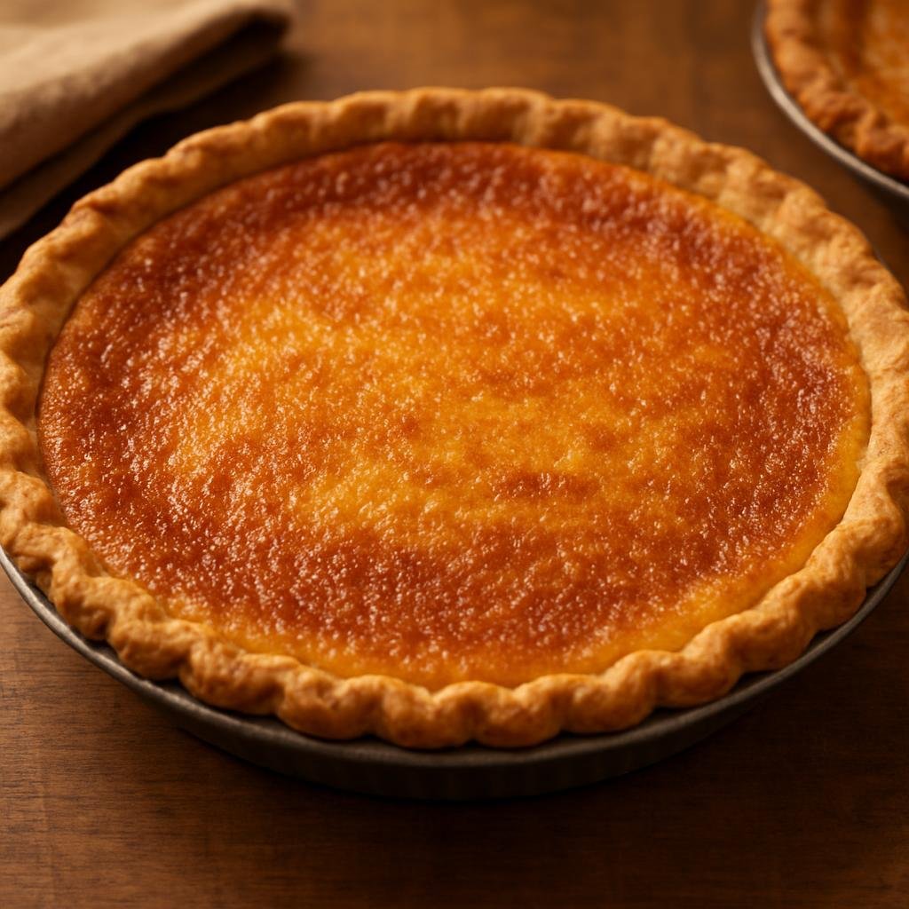 Entree: United States – Southern United States – State Fair Pie (A classic Southern single-crust sugar-and-egg custard pie often sold at fairs, related to chess pie) recipe