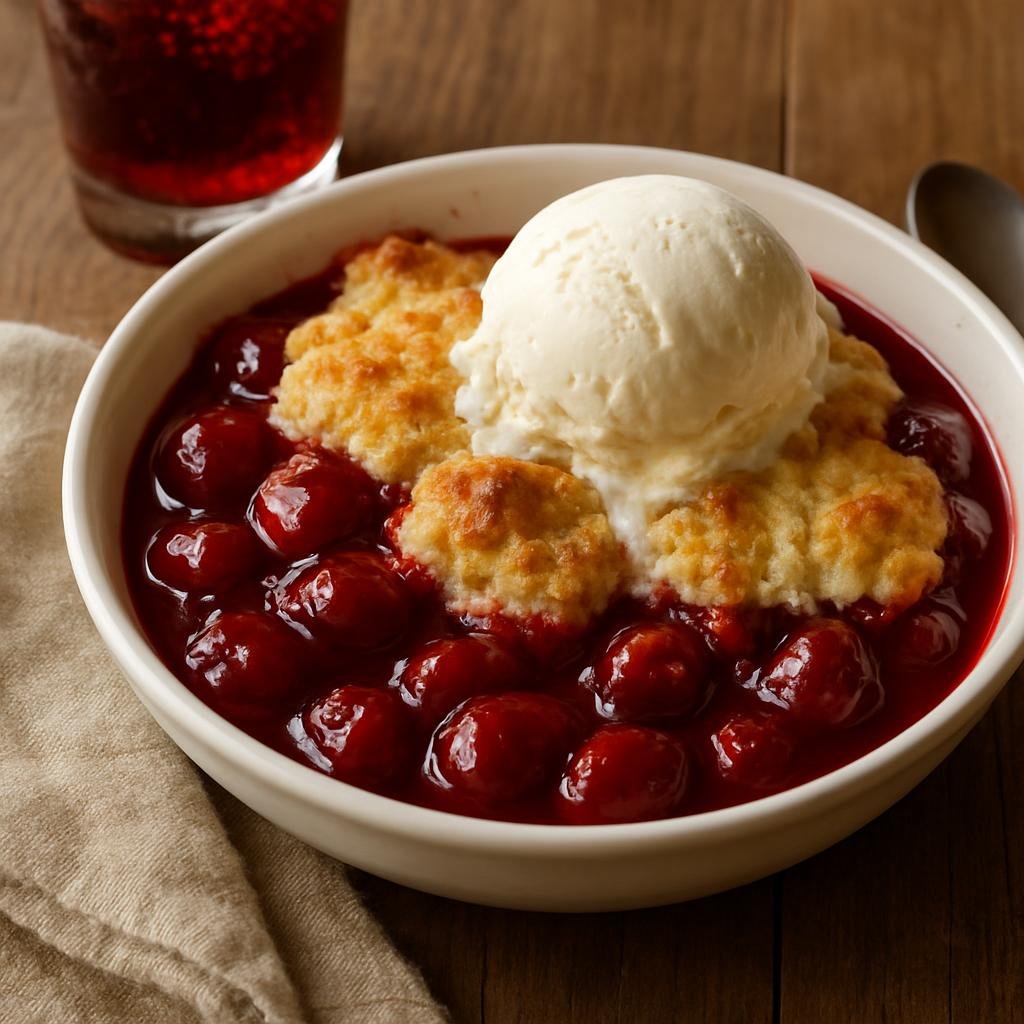 Dessert: United States – North Carolina – North Carolina Cheerwine Cherry Cobbler recipe