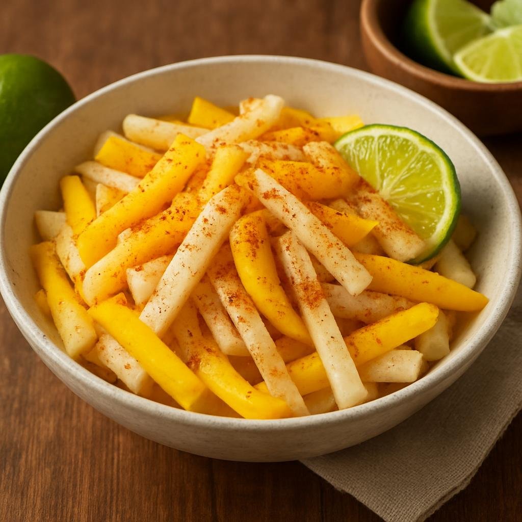 Salad: Mexico – Pacific Coast Mexico — Guerrero – Ensalada de Jícama y Mango (Jicama and Mango Salad) recipe