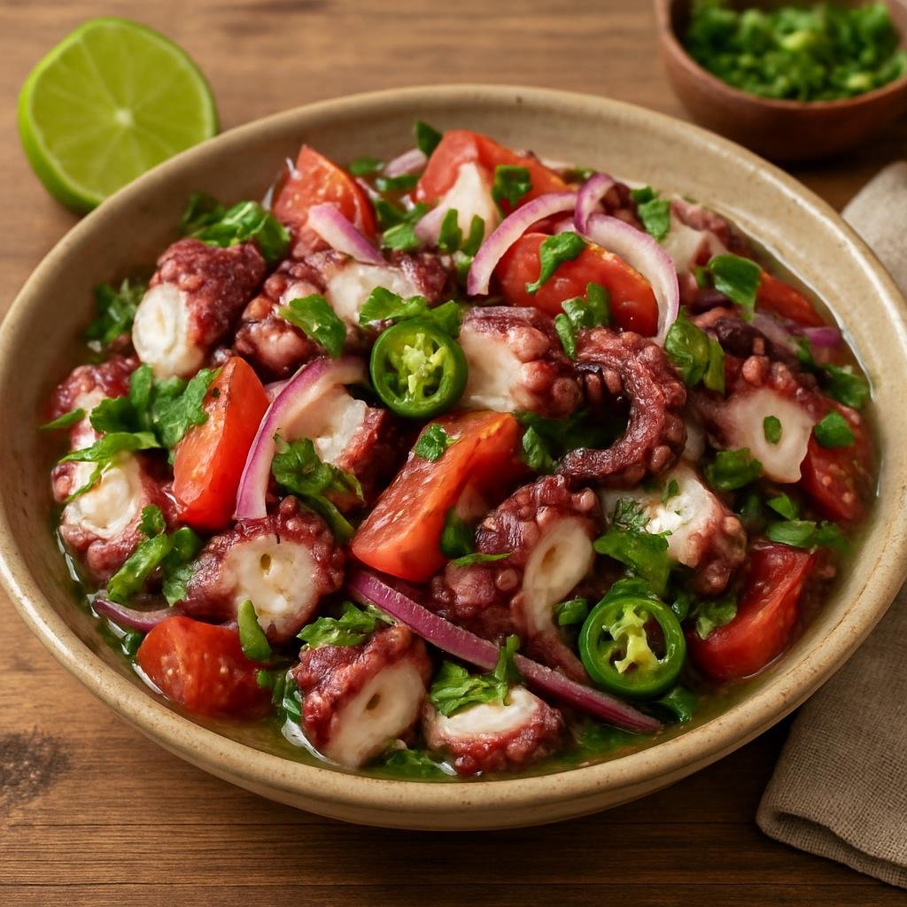 Salad: Mexico – Pacific Coast Mexico (Nayarit) – Ensalada de Pulpo recipe