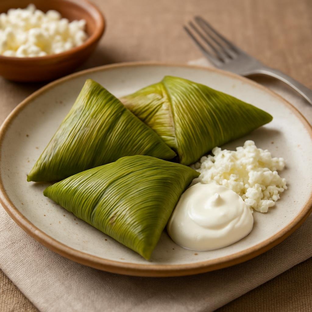 Entree: Mexico – Michoacan (Western Mexico) – Corundas (Triangular Tamales) recipe
