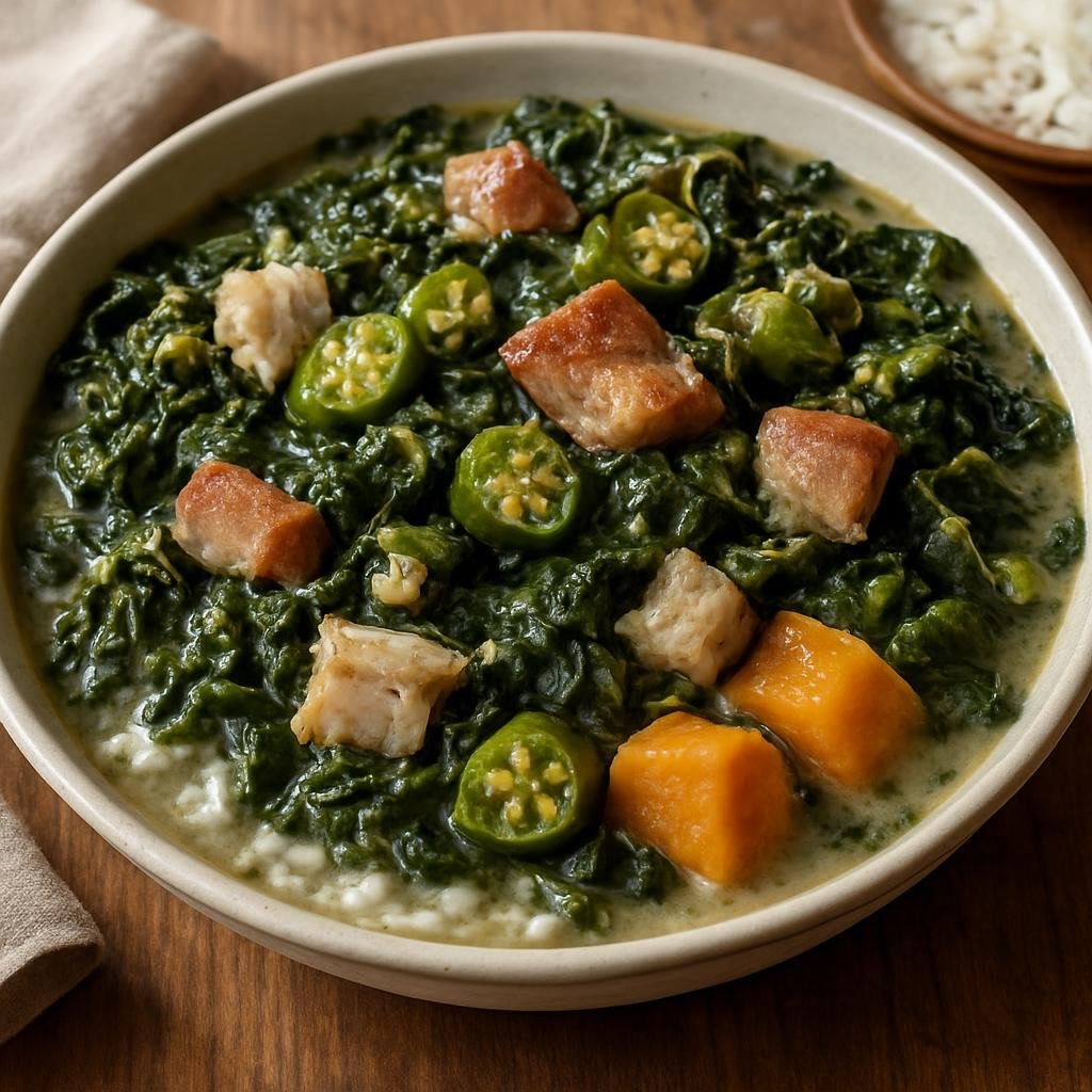 Entree: United States – U.S. Virgin Islands, Caribbean United States Territories – Callaloo recipe