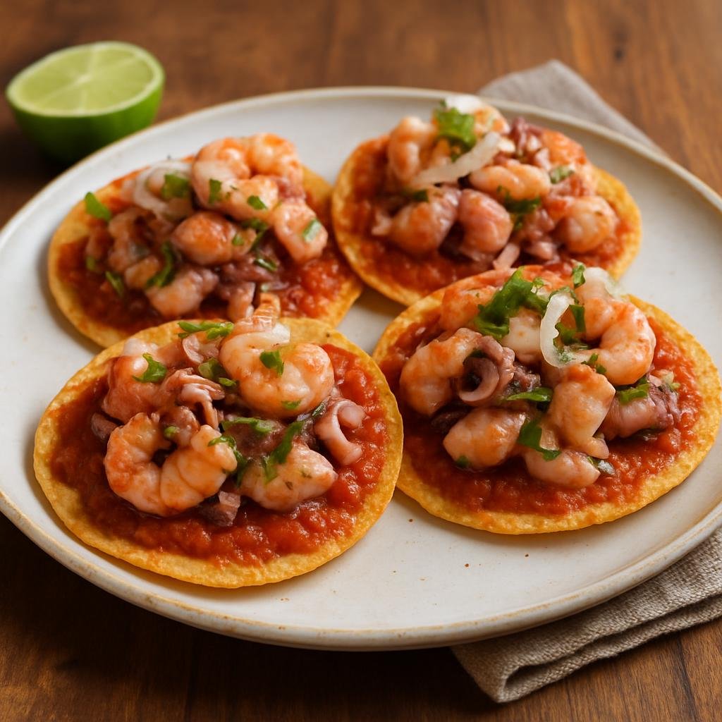 Appetizer: Mexico – Sinaloa, Pacific Coast Mexico – Tostadas de Mariscos recipe