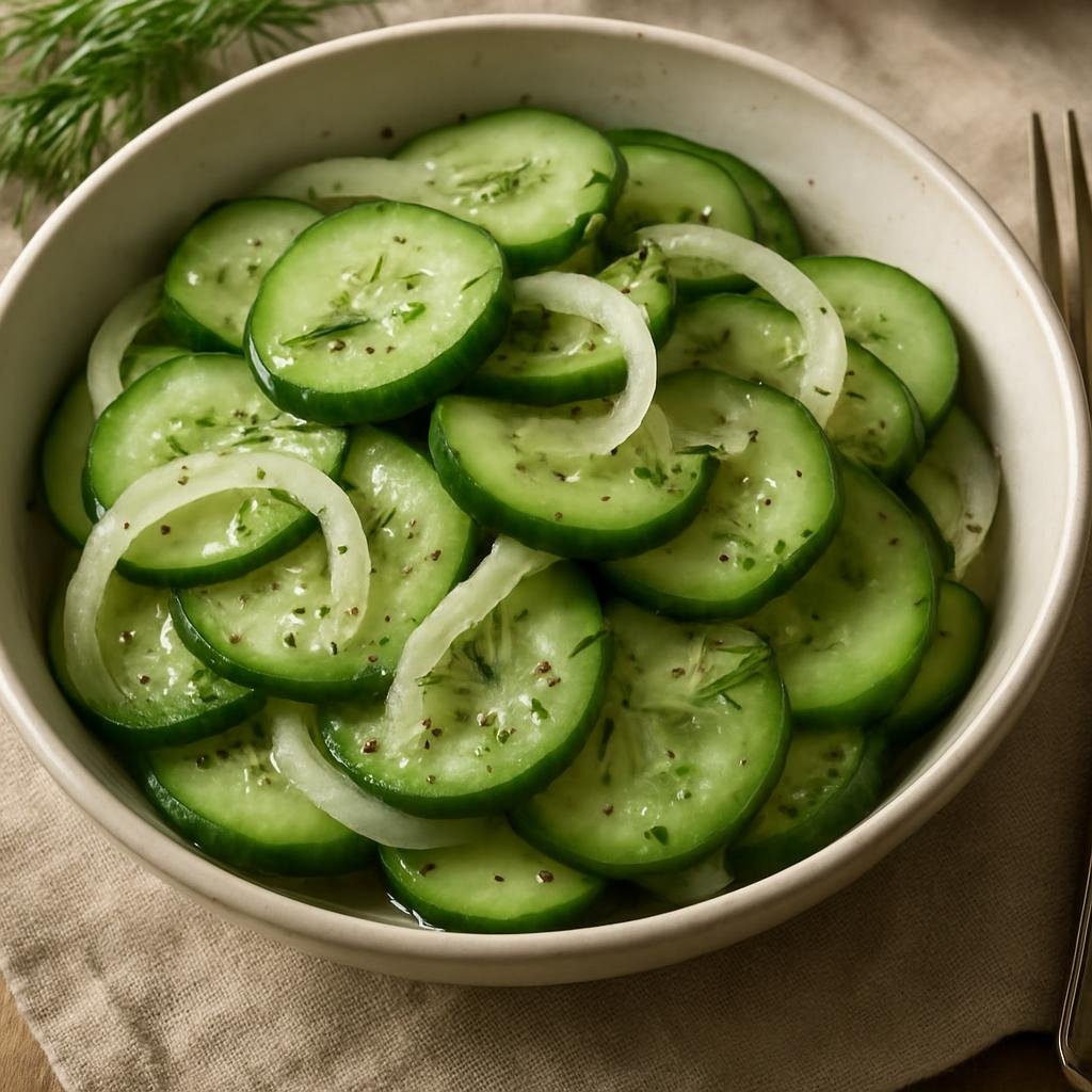 Salad: United States – Maryland (Mid-Atlantic United States) – Maryland Cucumber and Onion Salad recipe