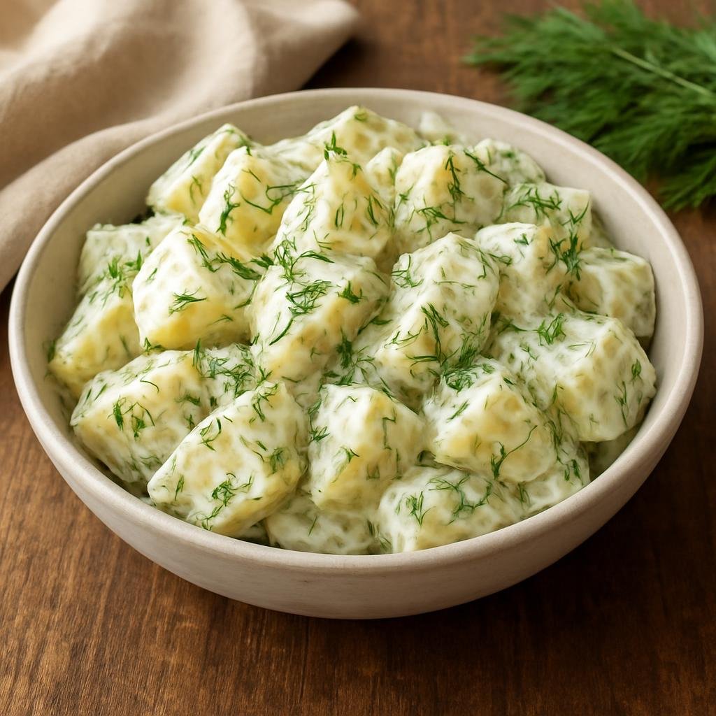 Side Dish: Canada – Manitoba (Canadian Prairies) – Manitoba Sour Cream and Dill Potatoes recipe
