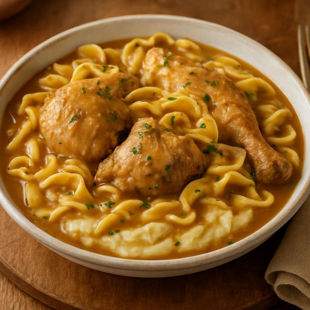 Entree: United States – Kansas, Great Plains United States – Chicken and Noodles recipe