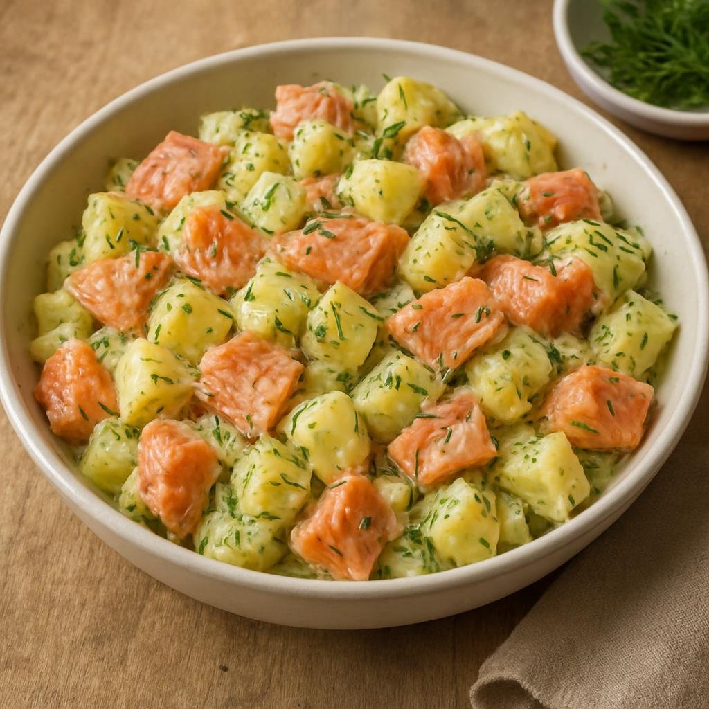 Salad: Canada – Yukon – Yukon Smoked Salmon and Potato Salad recipe