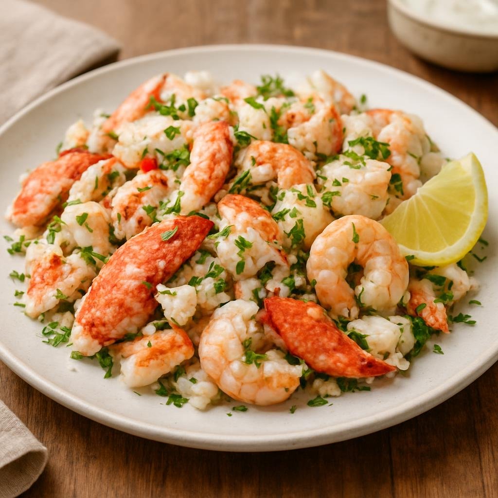 Salad: United States – New England (Connecticut) – New England Seafood Salad recipe