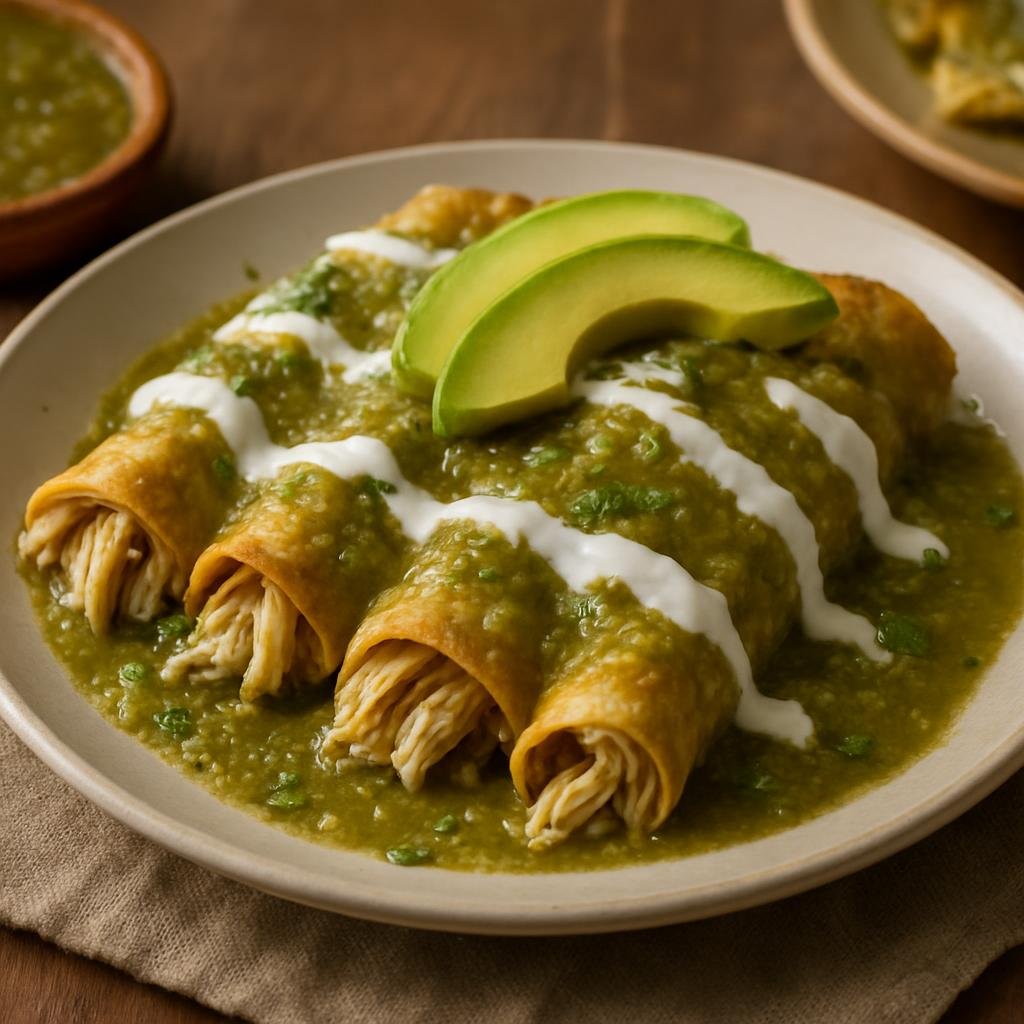 Entree: Mexico – Morelos – Enchiladas Morelenses (Morelos-style Enchiladas) recipe