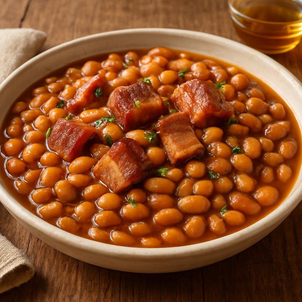 Side Dish: United States – New England (New Hampshire) – New Hampshire Maple Baked Beans recipe