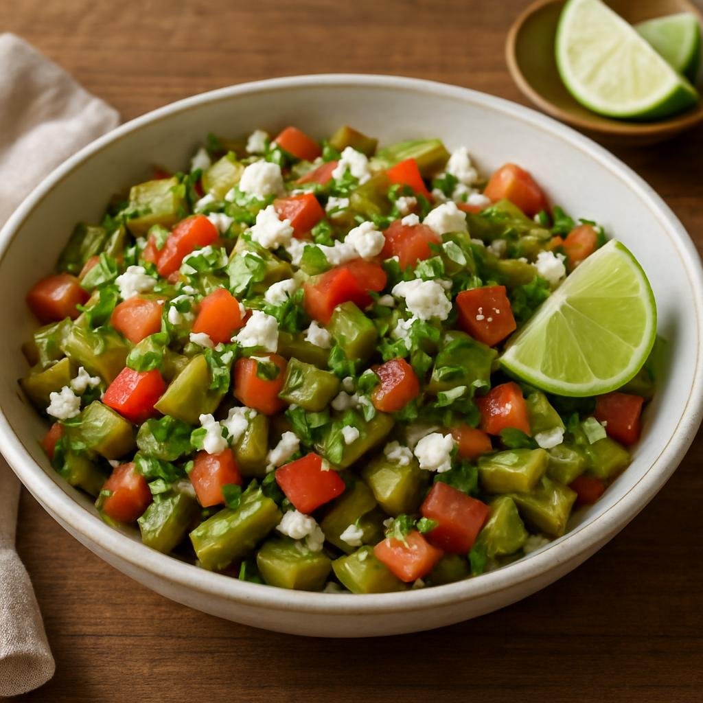 Salad: Mexico – Mexico City, Central Mexico – Ensalada de Nopales recipe
