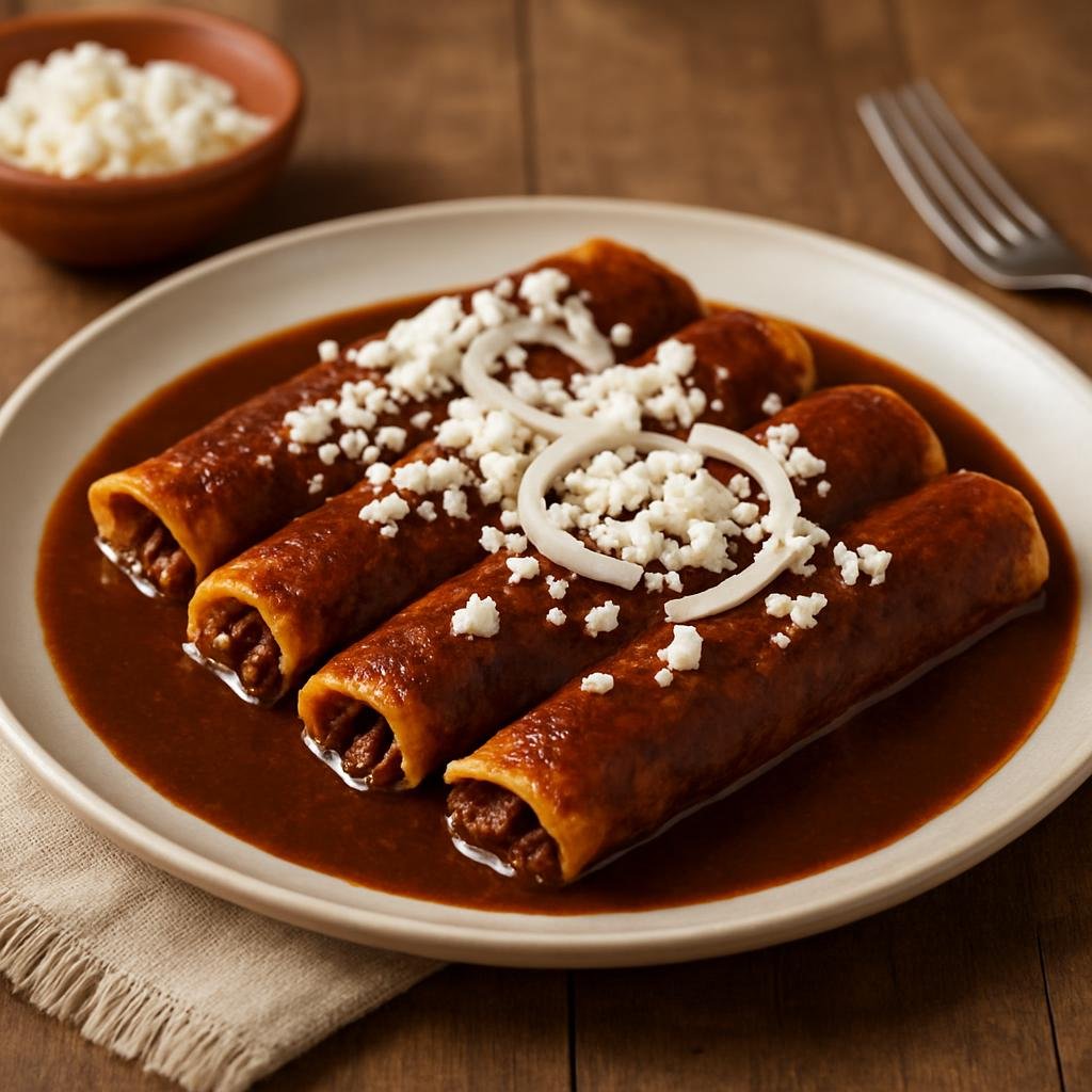 Entree: Mexico – Zacatecas, Bajio Mexico – Enchiladas Zacatecanas recipe