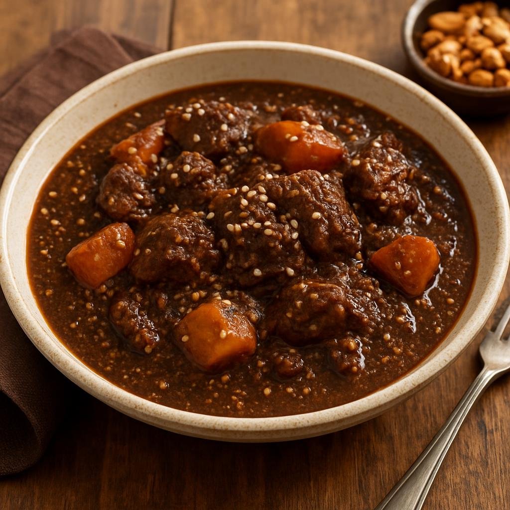 Entree: Mexico – Michoacan – Atapakua (Seed and Chile Stew) recipe