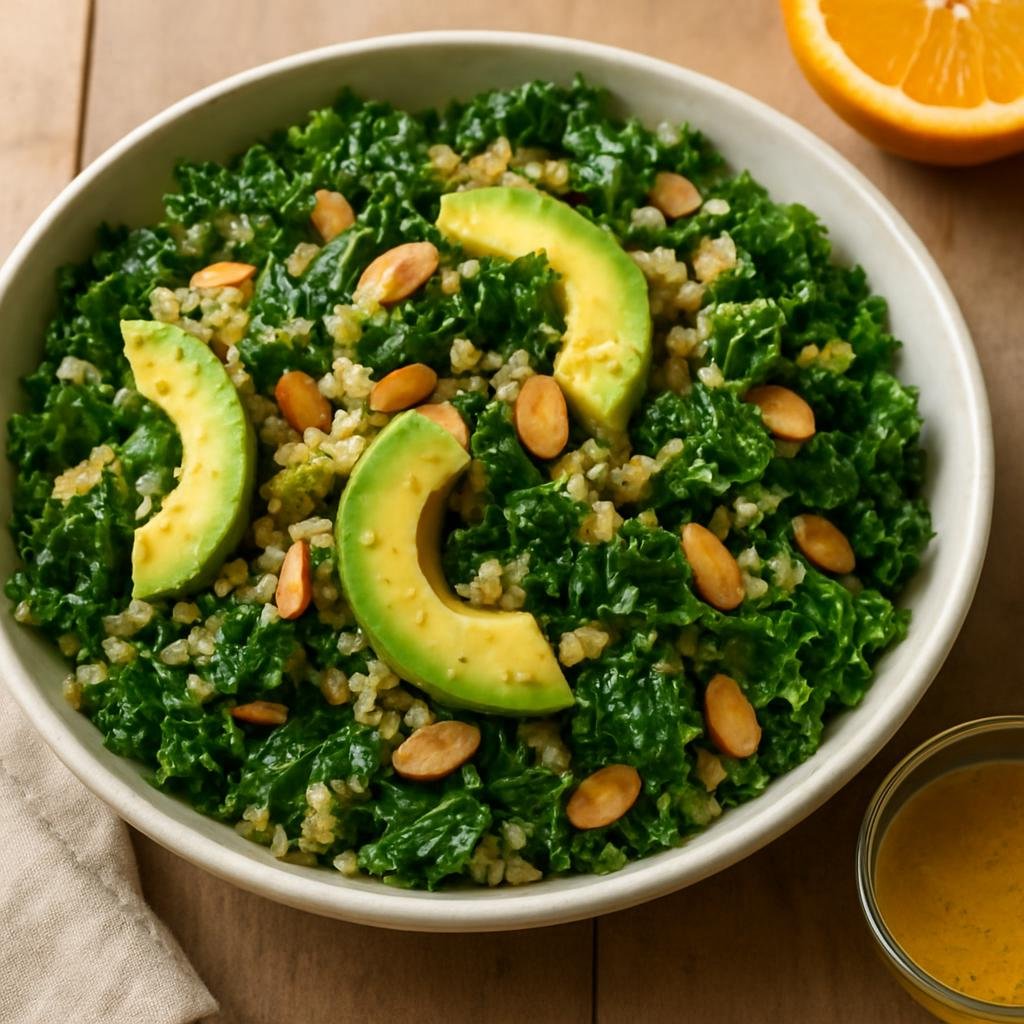 Salad: United States – California Cuisine – Quinoa and Kale Salad recipe