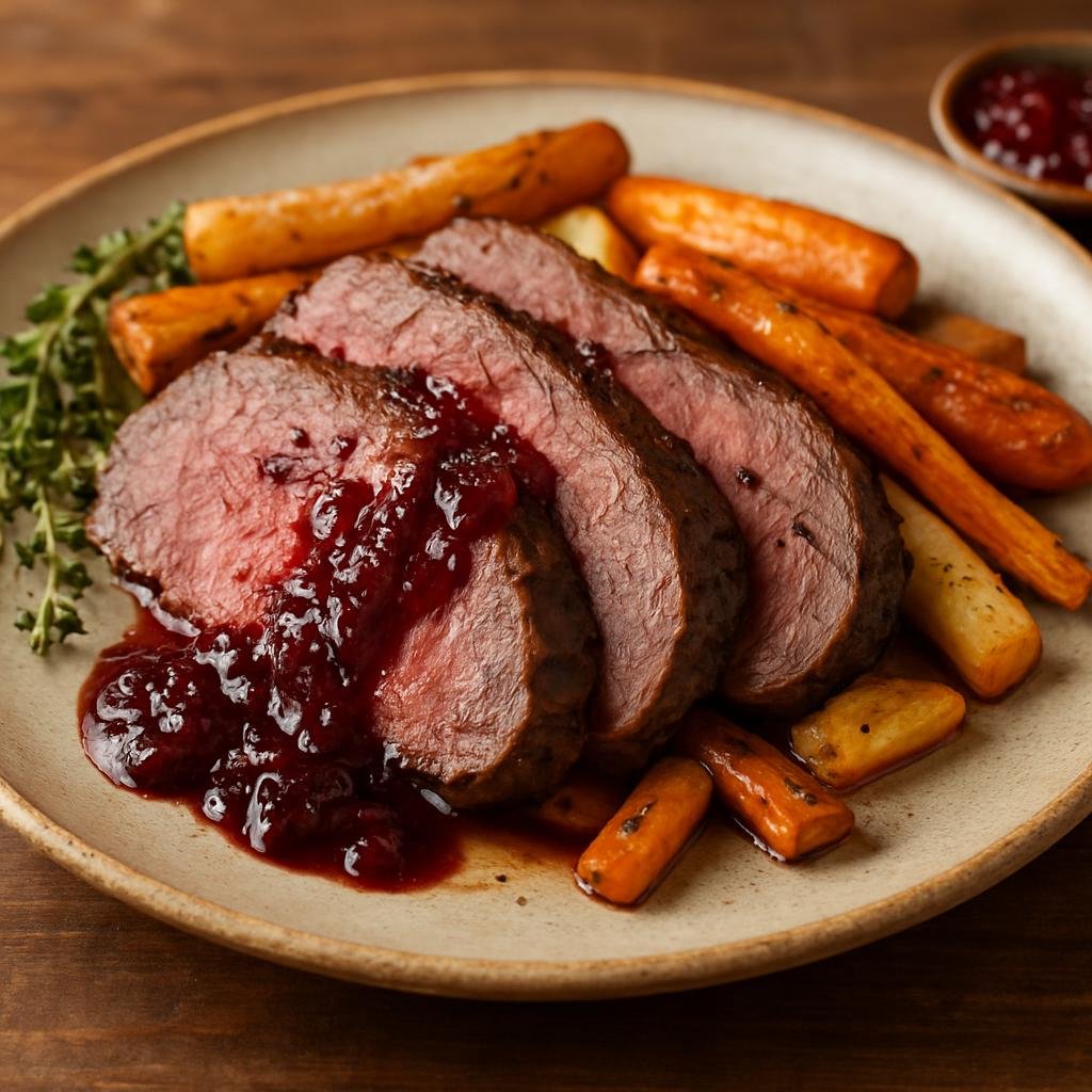 Entree: United States – Alaska Cuisine – Caribou Roast recipe